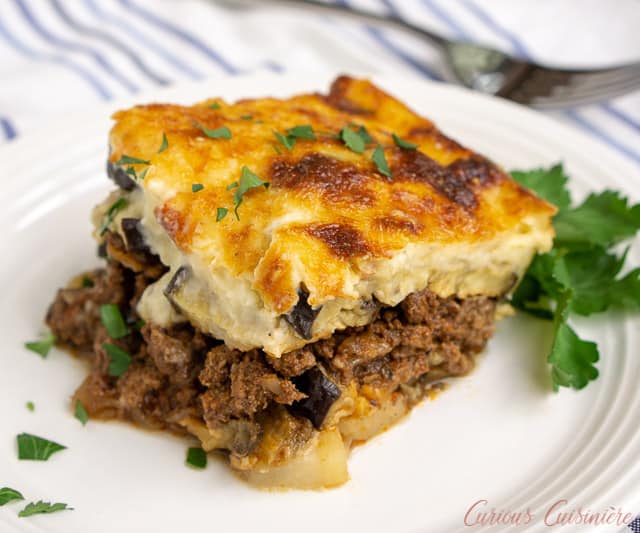 Greek Dish of moussaka.