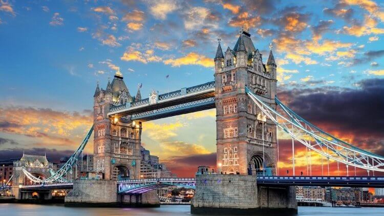 Tower Bridge in London, England.